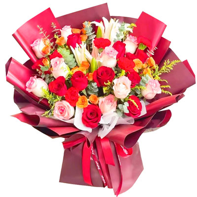 咸宁22朵玫瑰百合，追求真爱幸福